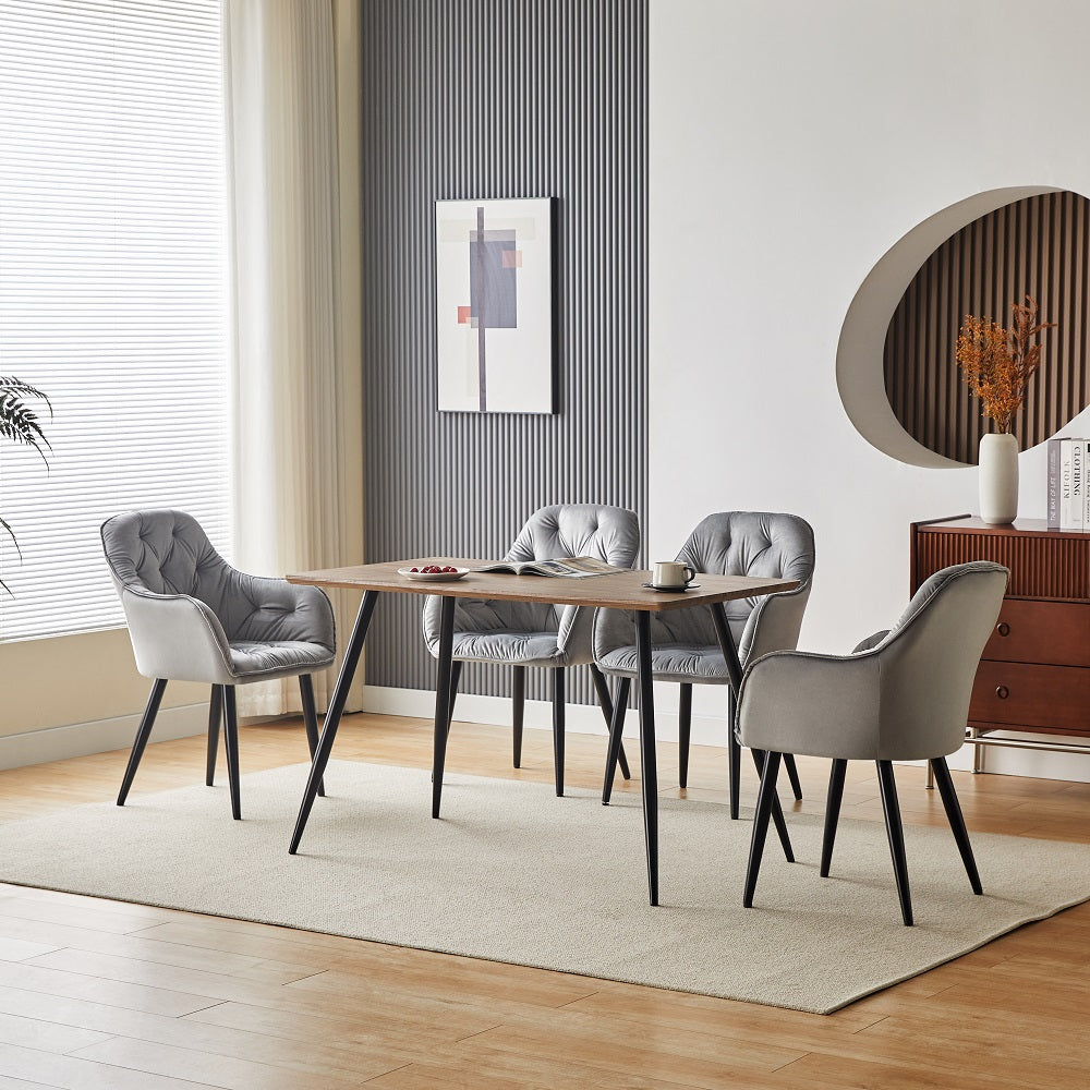S-1040/2613 Kitchen Set 5pcs (wood texture/black) - Optimum Plus