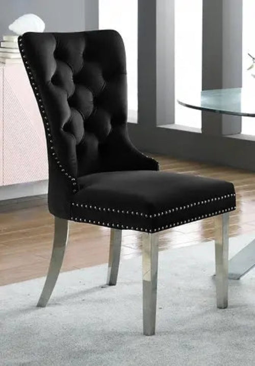 Chairs C-1261 (black velvet) 2pcs