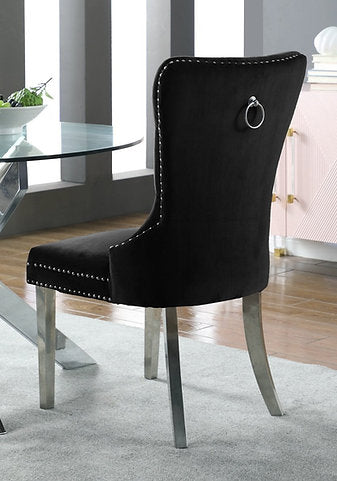 Chairs C-1261 (black velvet) 2pcs - Optimum Plus