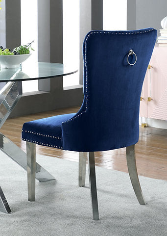 Chairs C-1262 (blue velvet) 2pcs - Optimum Plus