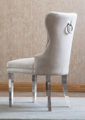 Chairs C-1263 (creme velvet) 2pcs - Optimum Plus