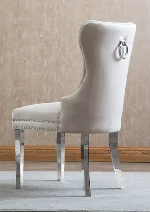 Chairs C-1263 (creme velvet) 2pcs