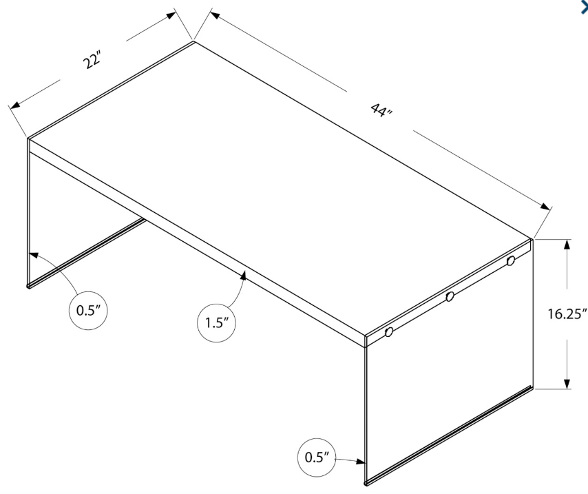 I-3286 Coffee Table (white) - Optimum Plus