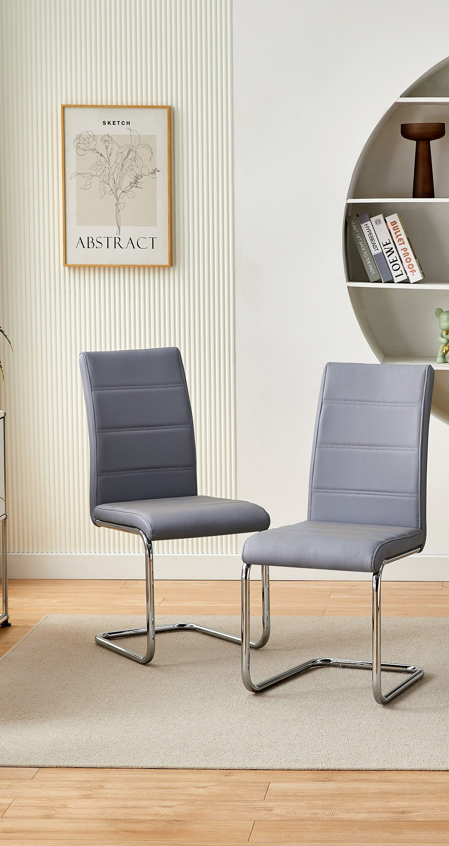 Chairs S-2159 (grey) 2pcs - Optimum Plus
