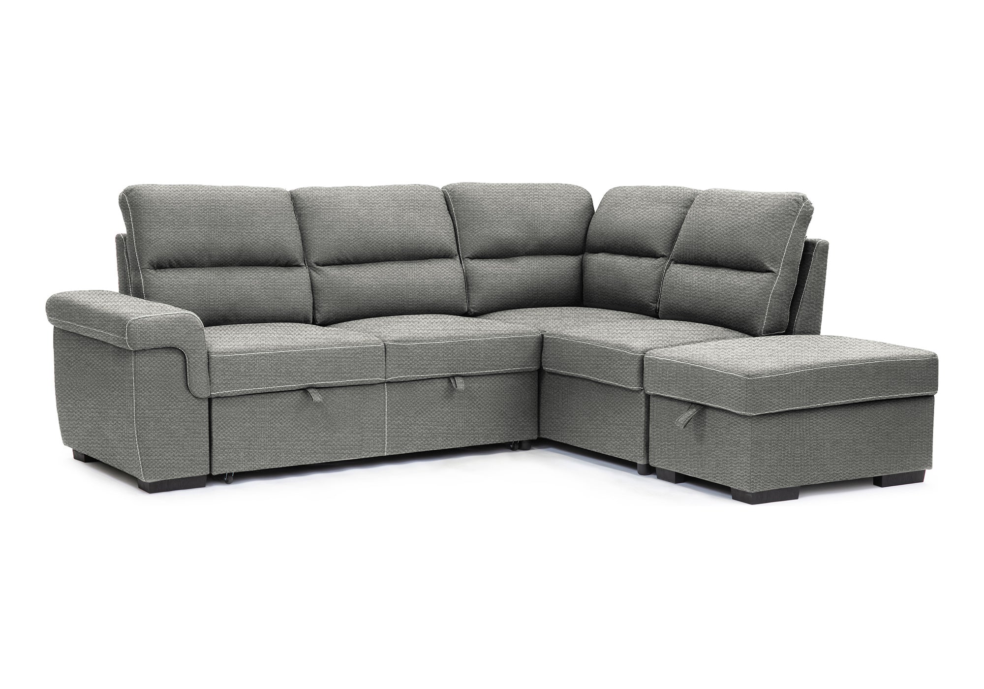 Canapé-lit sectionnel Alberto (gris clair)