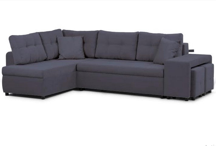Adam-I sectional sofa-bed (anthracite)