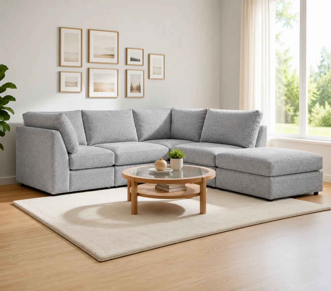 Canapé sectionnel modulaire Ariel (Gris)