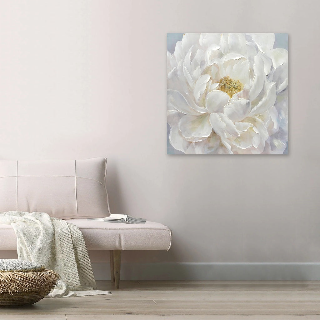 White Peony Oil Painting - Optimum Plus