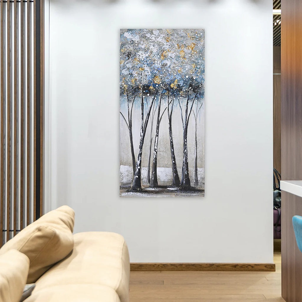 Gold & Silver Accented Forest - Painting - Optimum Plus