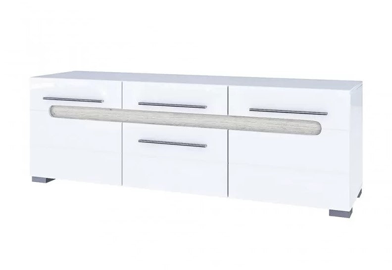 TV Stand BIANKO  59"L (white gloss) - Optimum Plus
