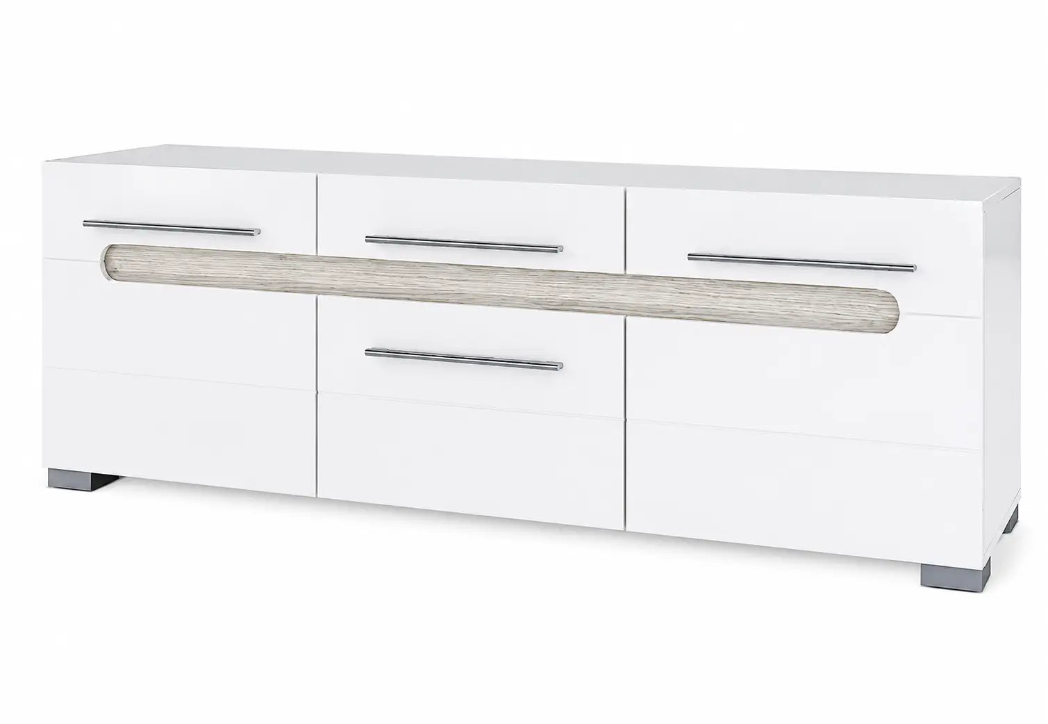 Meuble TV BIANKO 59"L (blanc brillant)