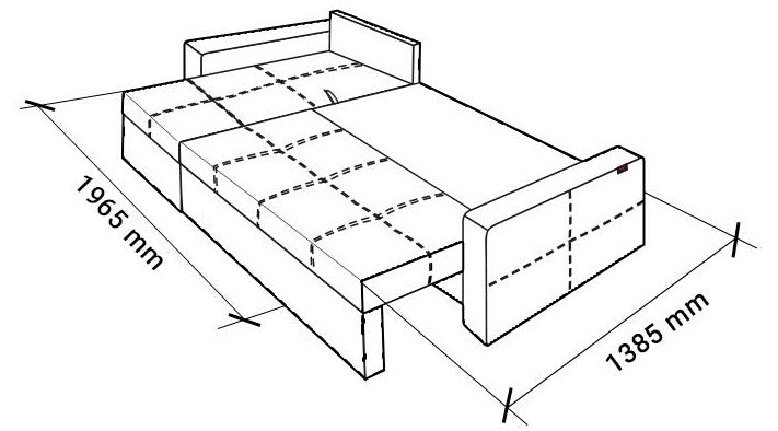 Bruno Sofa bed reversible (dark grey)