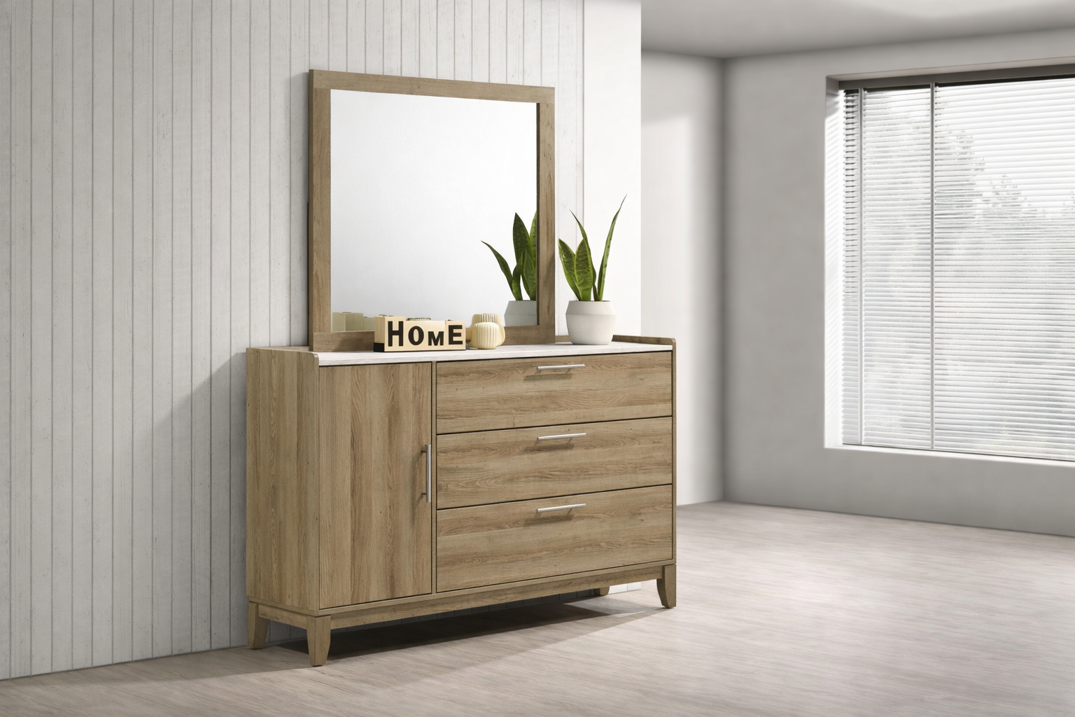 Charlotte Dresser with Mirror (brown)