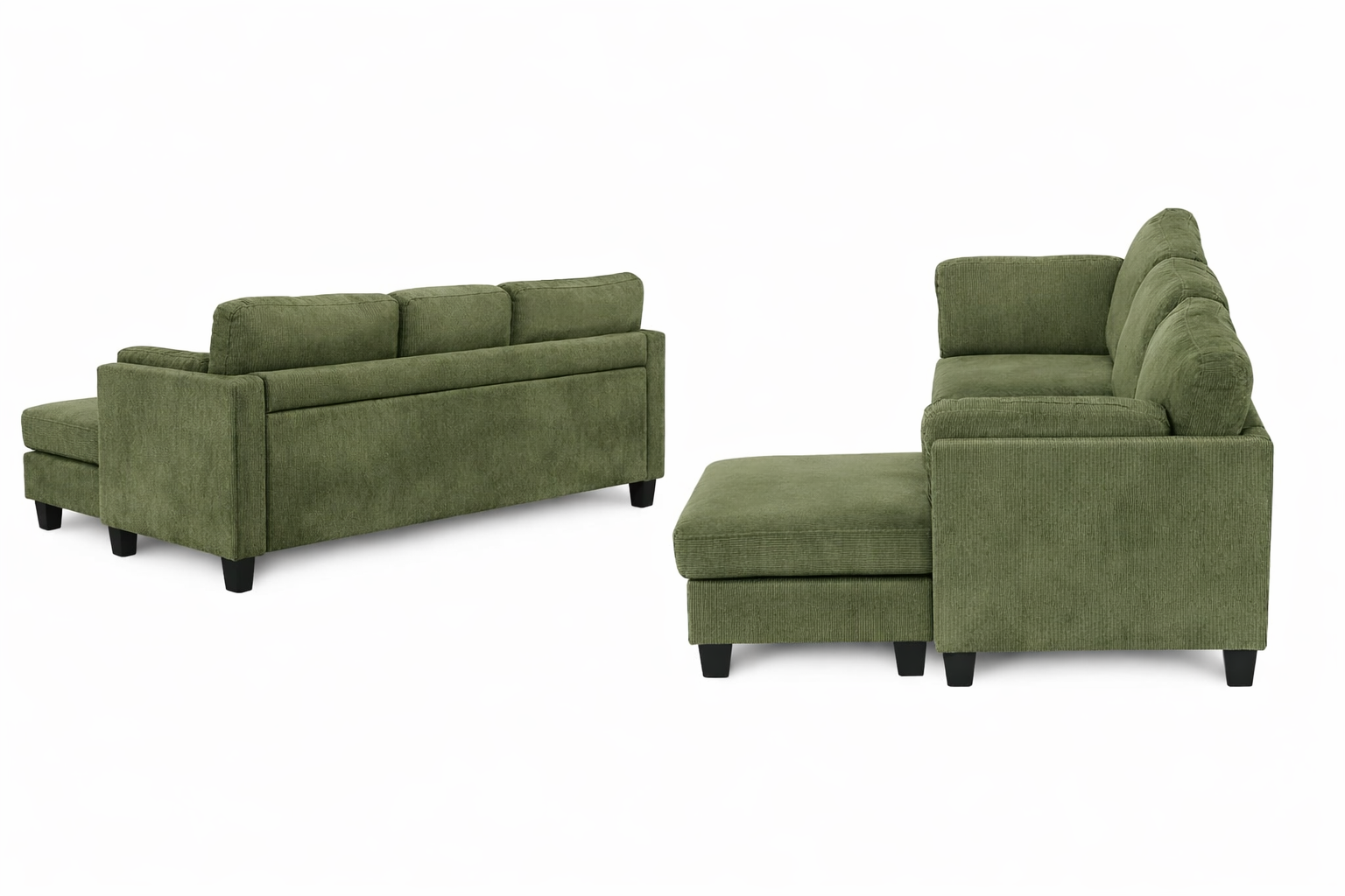 Eva Sectional Sofa 8714D19 (Green&Grey)