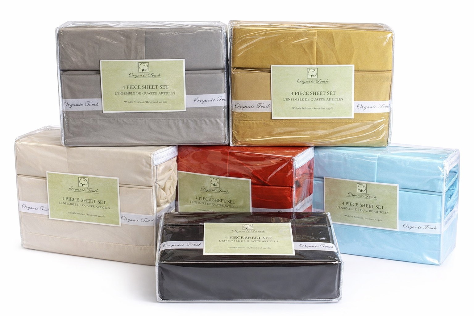 Ensemble de draps en bambou (grand lit)