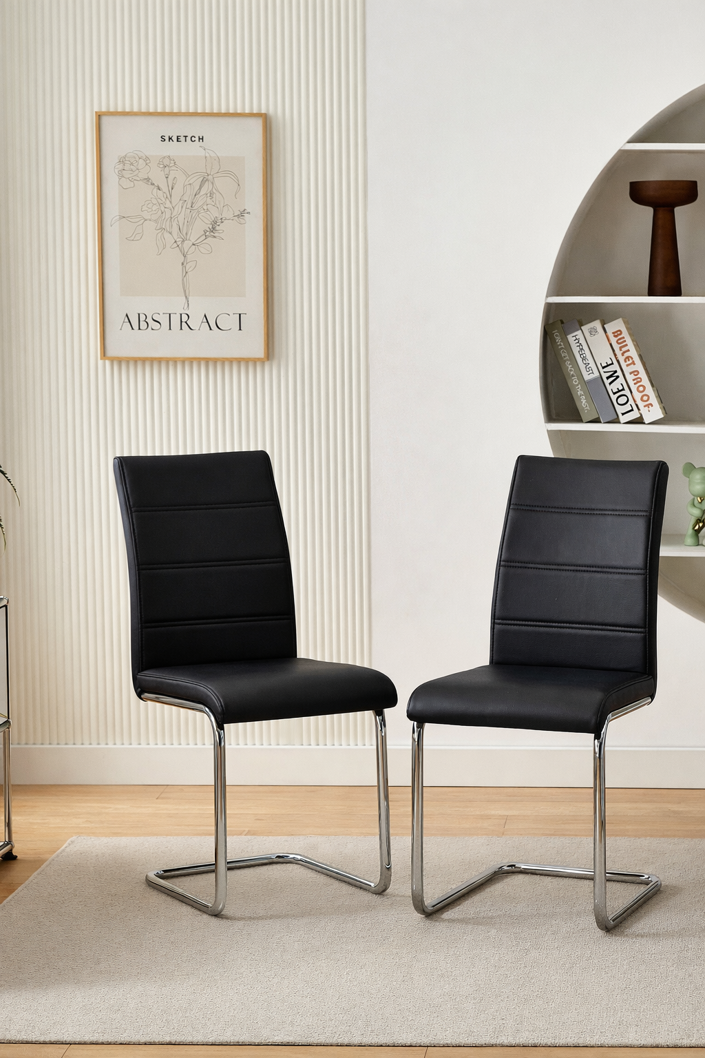 Chaises S-2159 (noir) 2pcs