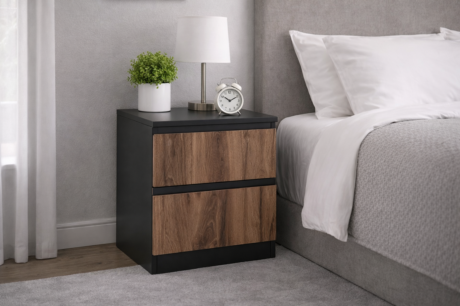 Frida Nightstand (Livorno Oak & Black)