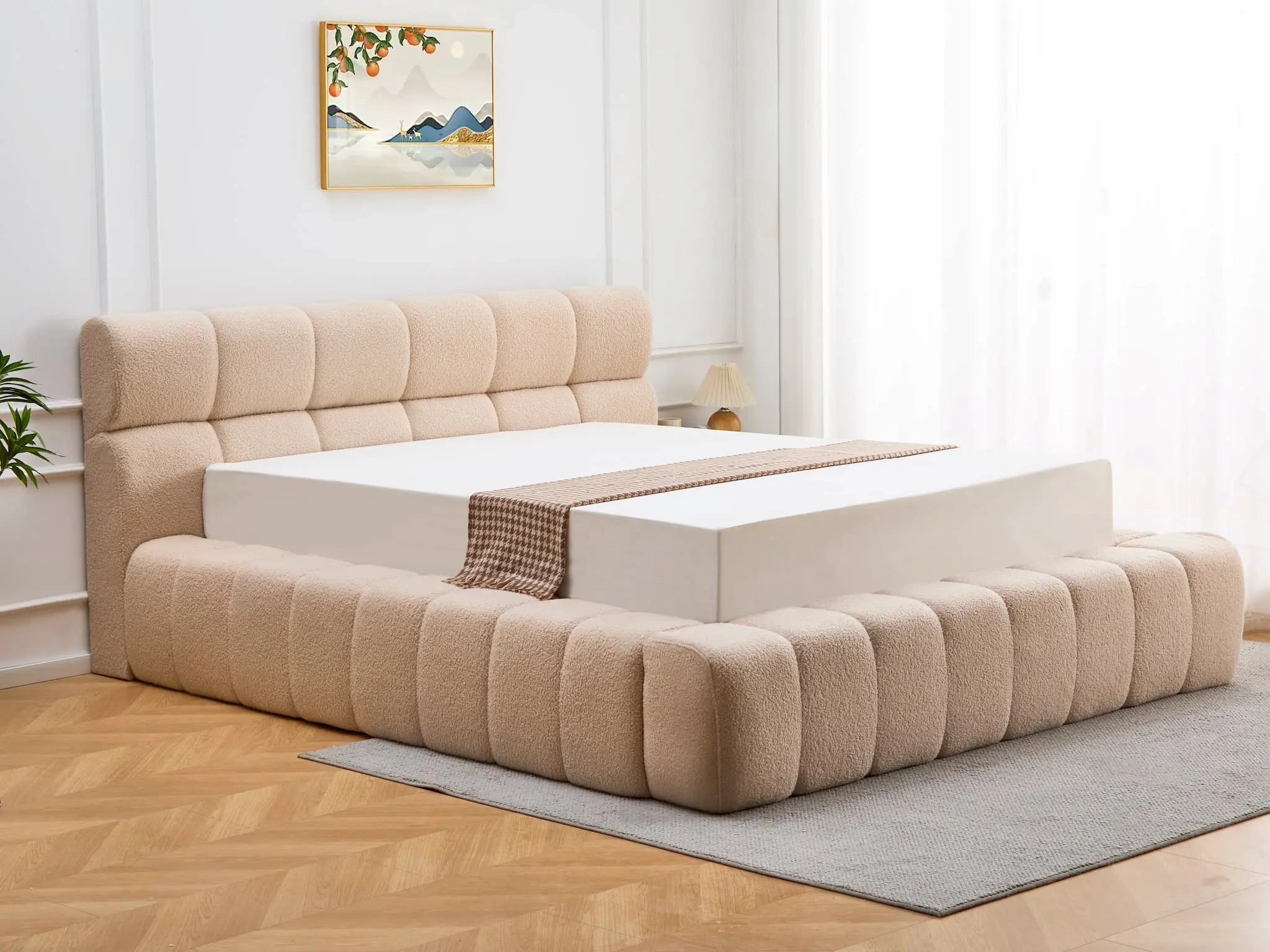 S-8021 Bed 60" (Beige)
