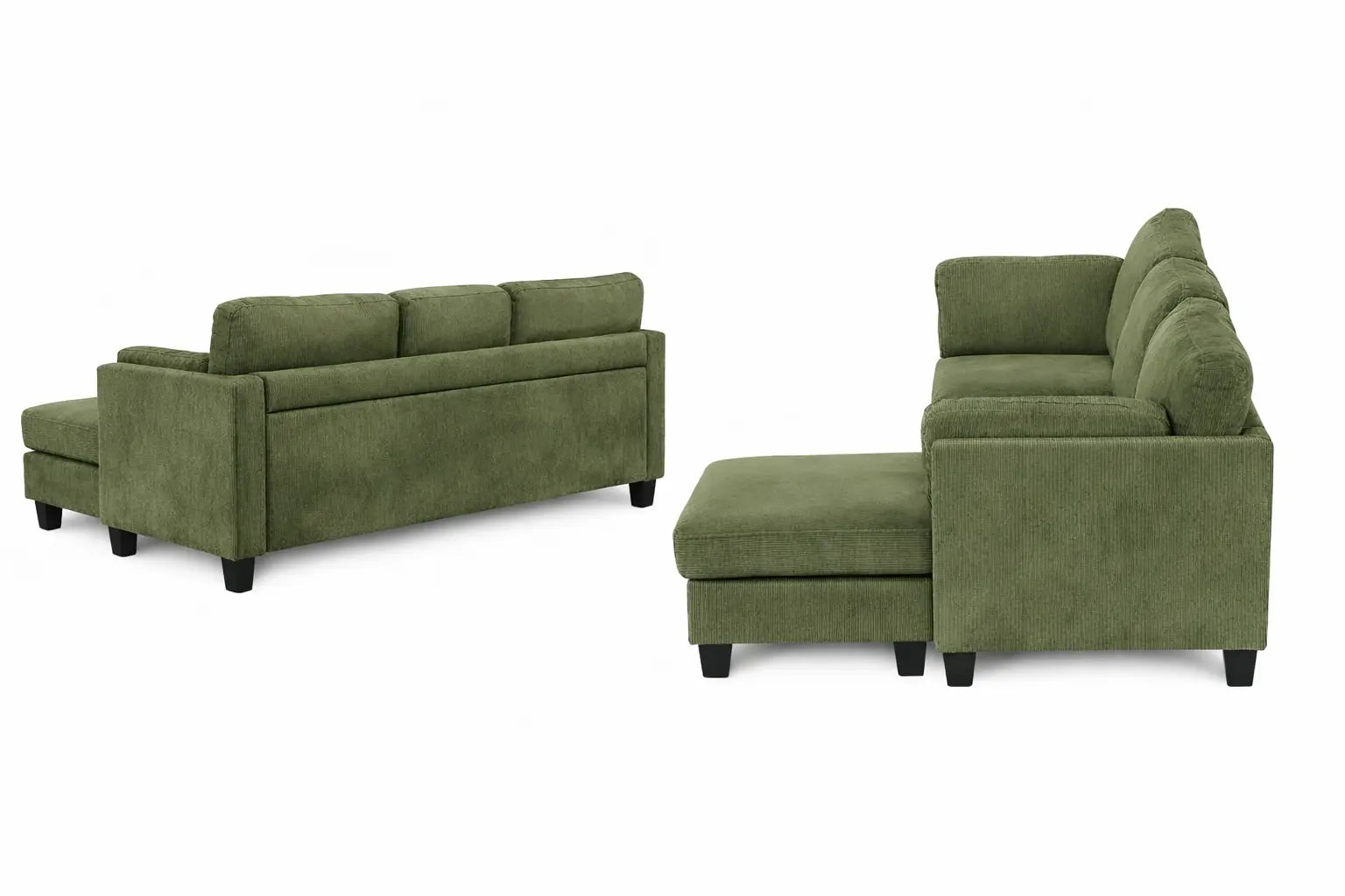 Canapé sectionnel Eva 8714D06 (vert/gris)