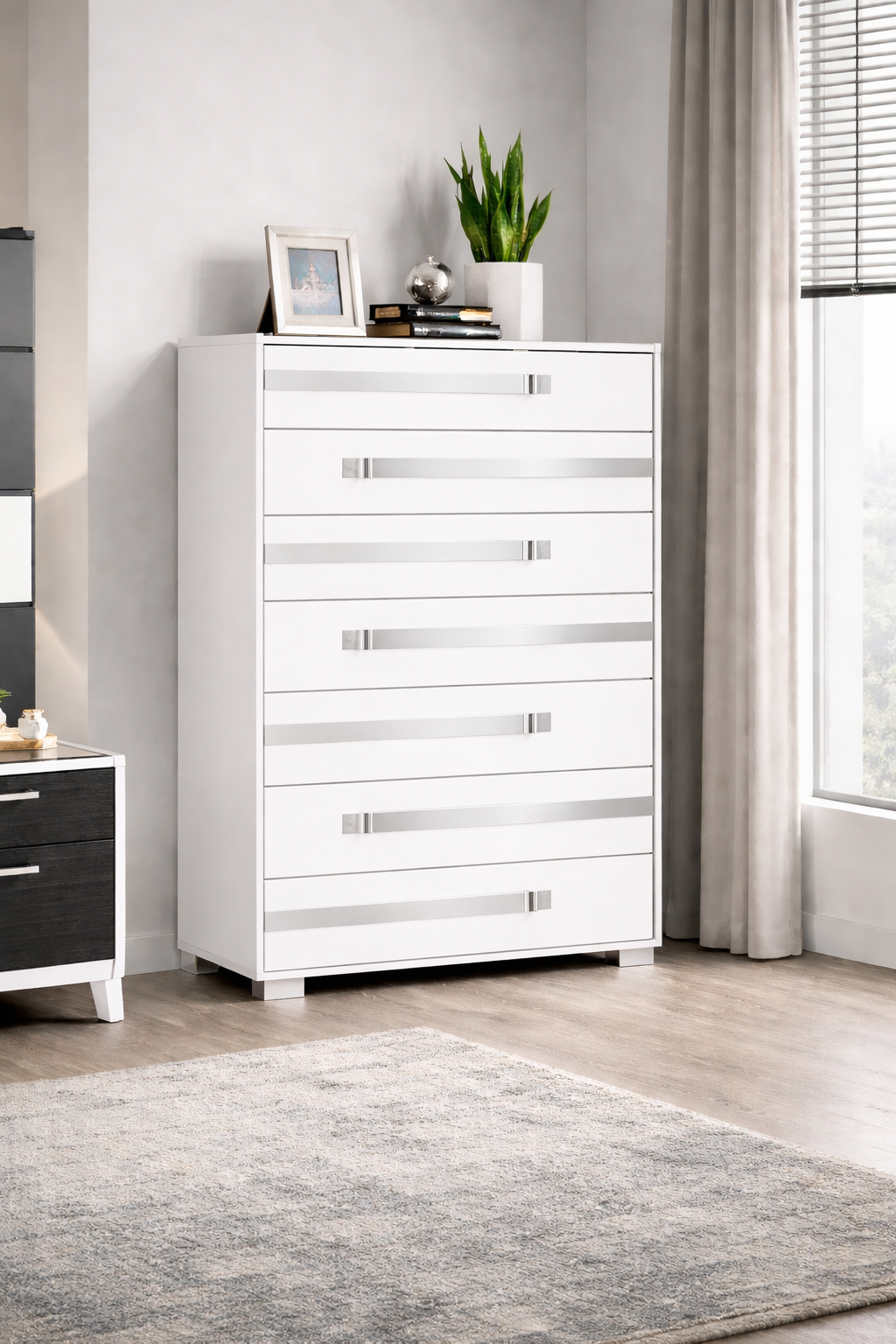 Extaza Chest 6 Drawers (White)