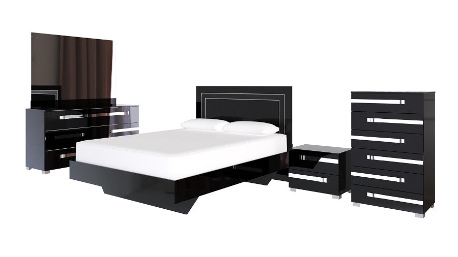 Extaza Bedroom Set 60" 5pcs (black) - Optimum Plus