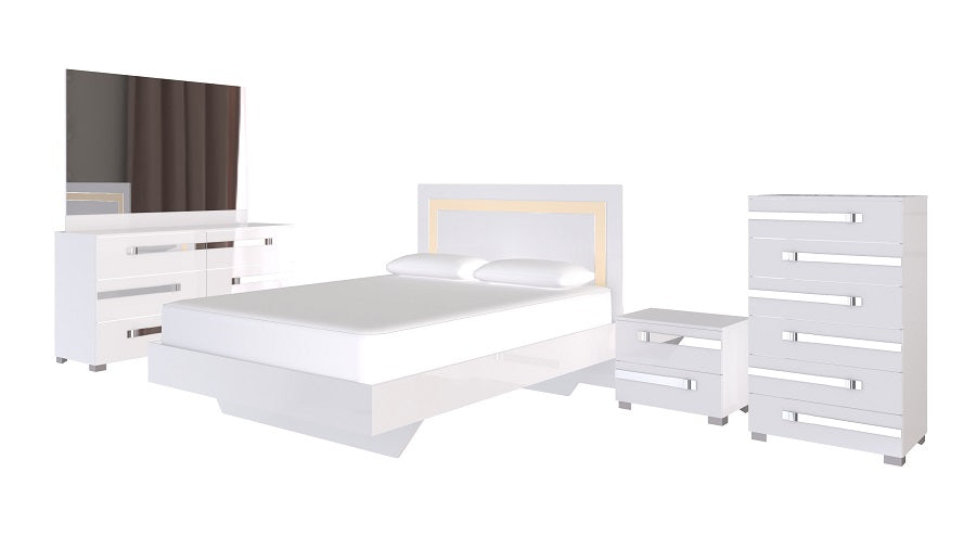 Extaza Bedroom Set 60" 5pcs (white) - Optimum Plus
