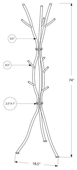 I-2062 Coat rack (metal/black) - Optimum Plus