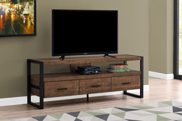 I-2820 TV Stand 60″L (Brown) - Optimum Plus