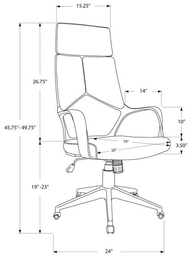 I-7272 Office Chair (Black/Executive Back) - Optimum Plus