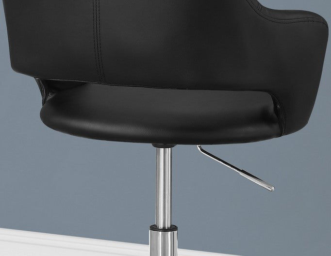 I-7298 Office Chair (Black-Hydraulic chromed metal base) - Optimum Plus