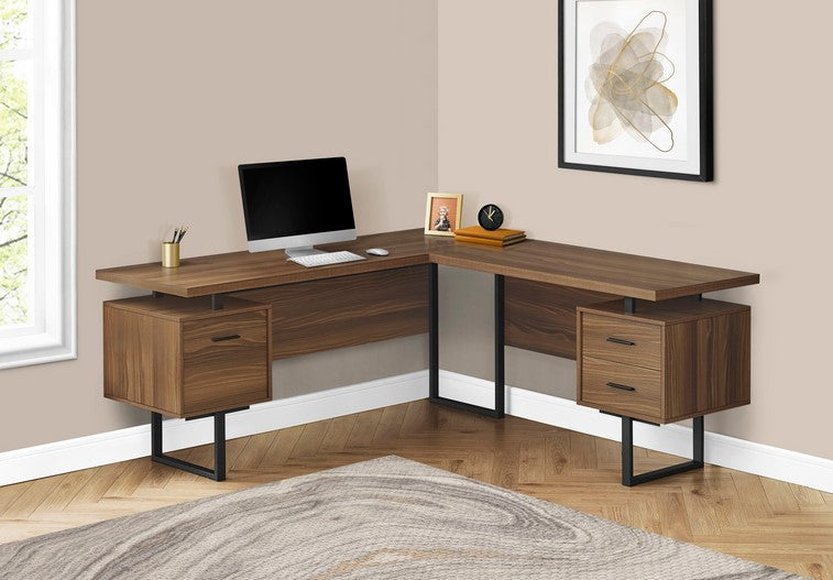 I-7610 Computer desk 70"L (walnut) - Optimum Plus
