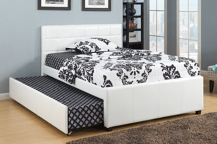 IF-124 Bed 39" with trundle (White) - Optimum Plus
