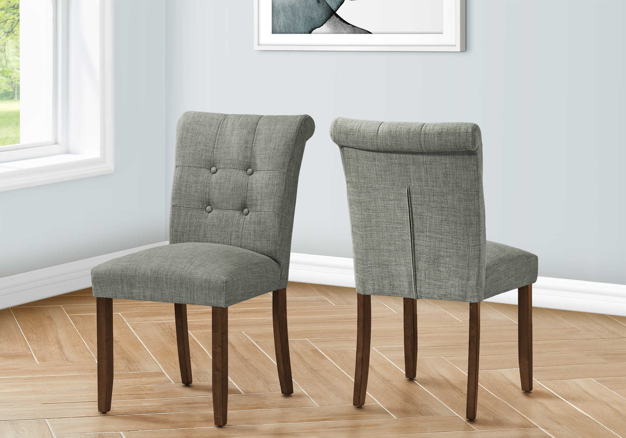 Chairs I-1218 (Grey) 2pcs - Optimum Plus