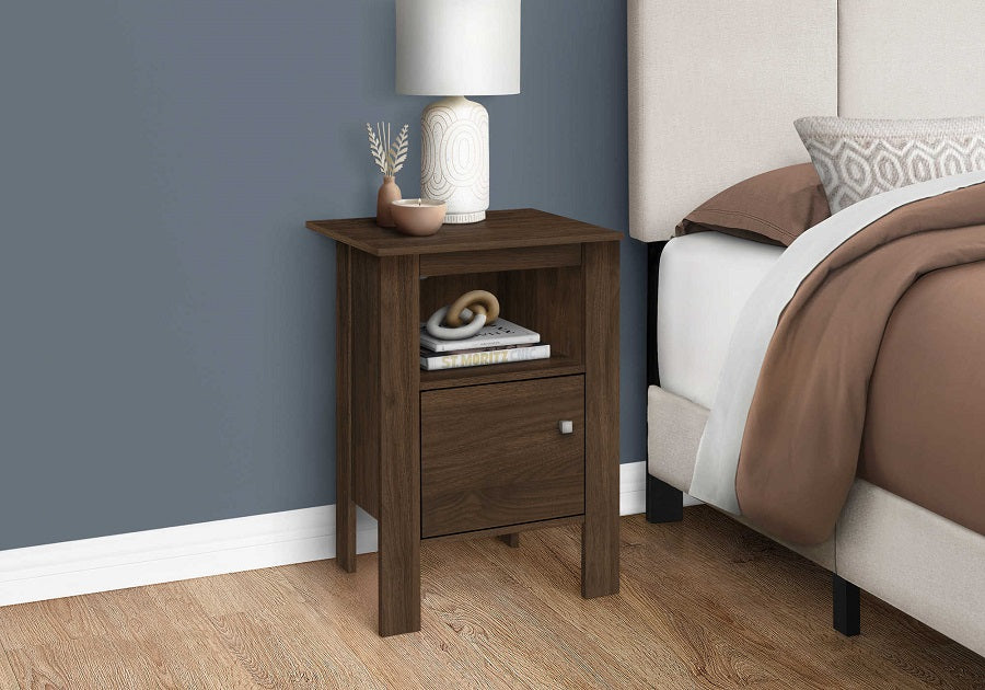 I-2144 Accent Table with storage (dark nut) - Optimum Plus