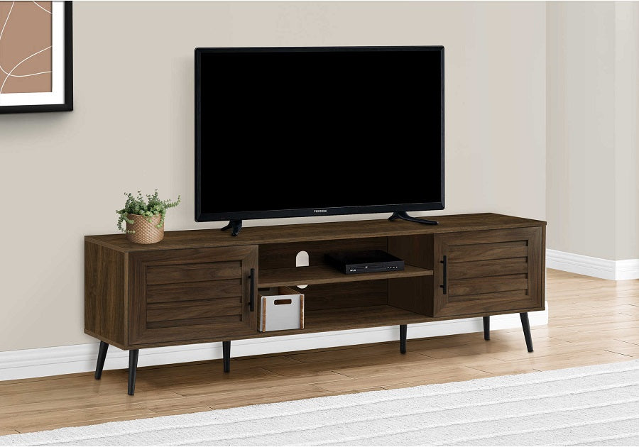 I-2717 TV Stand 72″L (Brown Wood-Look) - Optimum Plus