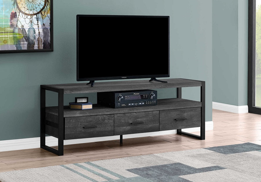 I-2823 TV Stand 60″L (black) - Optimum Plus