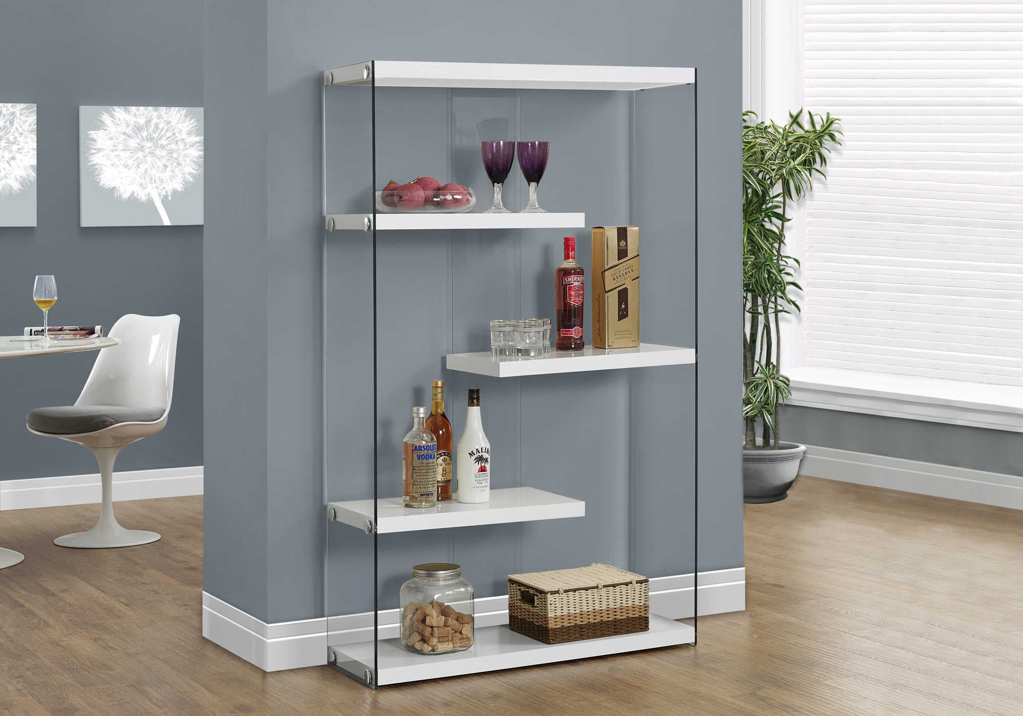 I-3290 Bookcase - 60"H (White) - Optimum Plus