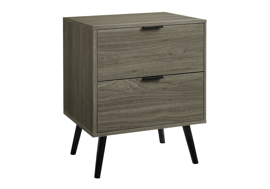 I-3608 Аccent table - 24"H with 2 drawers (Grey) - Optimum Plus