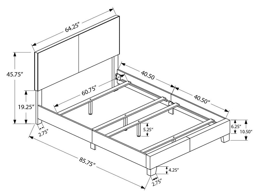 I-5910Q bed 60" (Dark brown) - Optimum Plus
