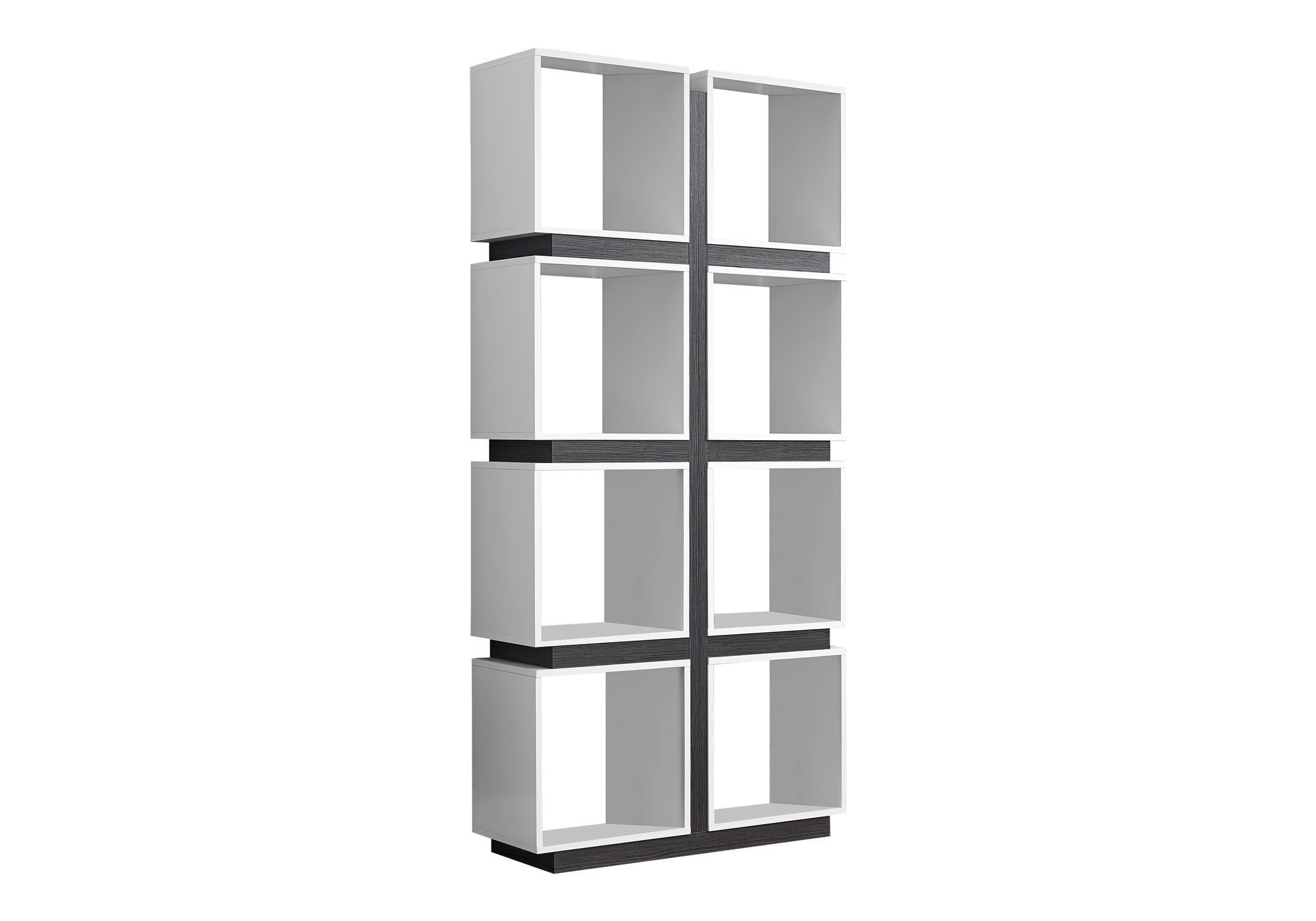 I-7076 Bookcase - 71"H (White/grey) - Optimum Plus