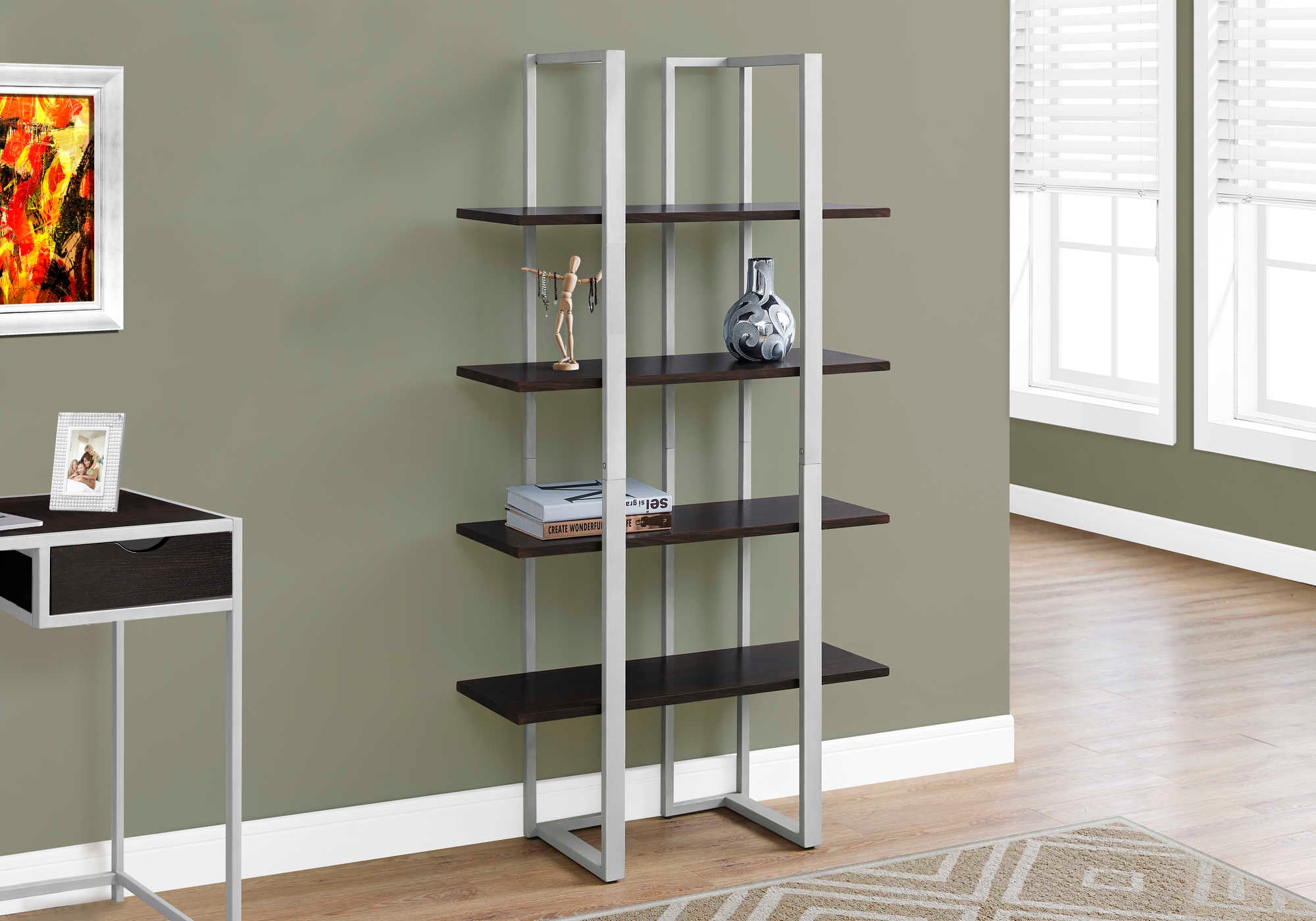 I-7239 Bookcase - 60"H (ESPRESSO) - Optimum Plus