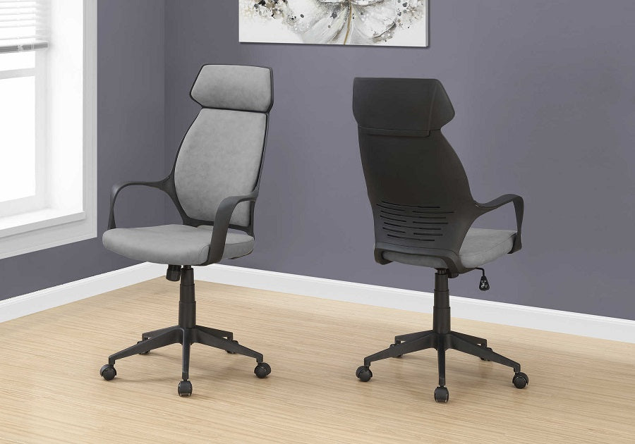 I-7250 Office chair (grey microfiber / high back executive ) - Optimum Plus