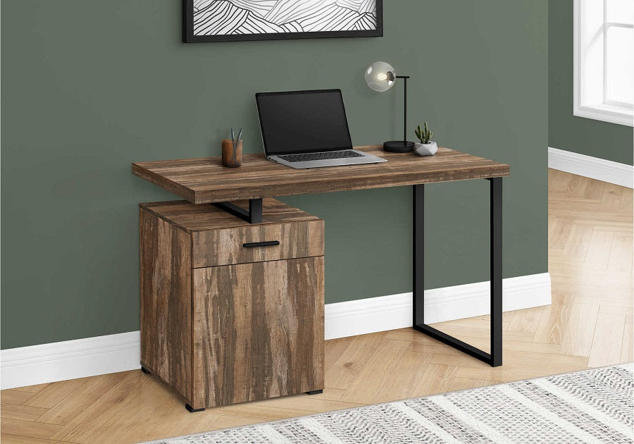 I-7765 Computer Desk - 48"L / brown reclaimed left / right facing - Optimum Plus