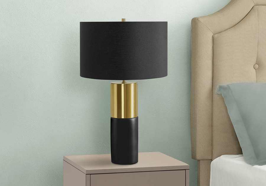 I-9629 Lighting 25"H table lamp (black concrete / black shade) - Optimum Plus