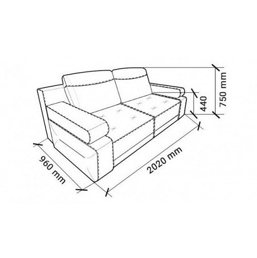 Karl sleeper sofa (Bahama) - Optimum Plus
