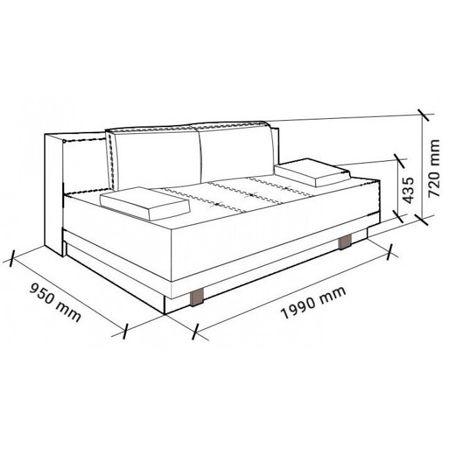 Martin sleeper sofa (Bahama) - Optimum Plus
