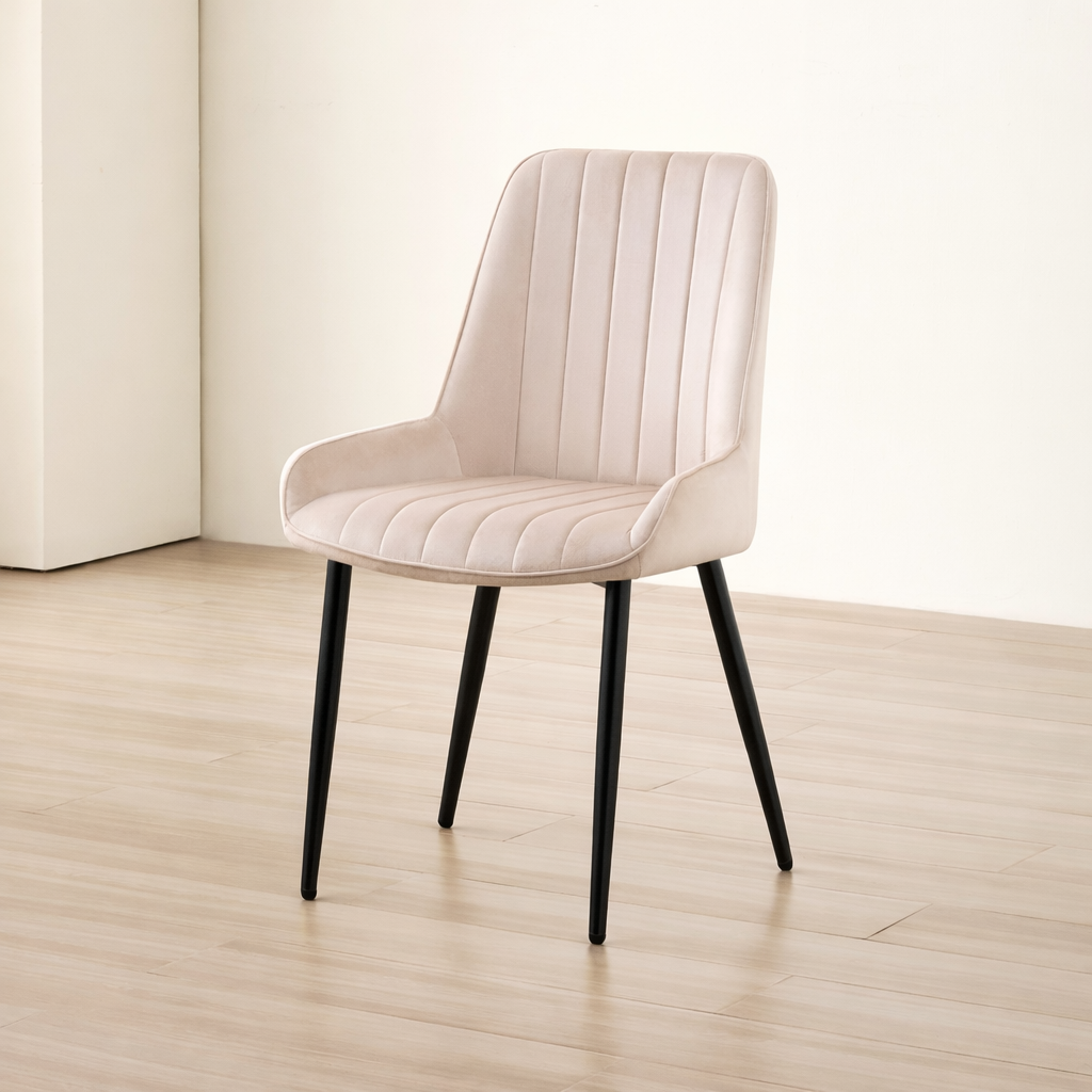 Chaises S-2758 BE (pieds beiges/noirs) 2 pièces