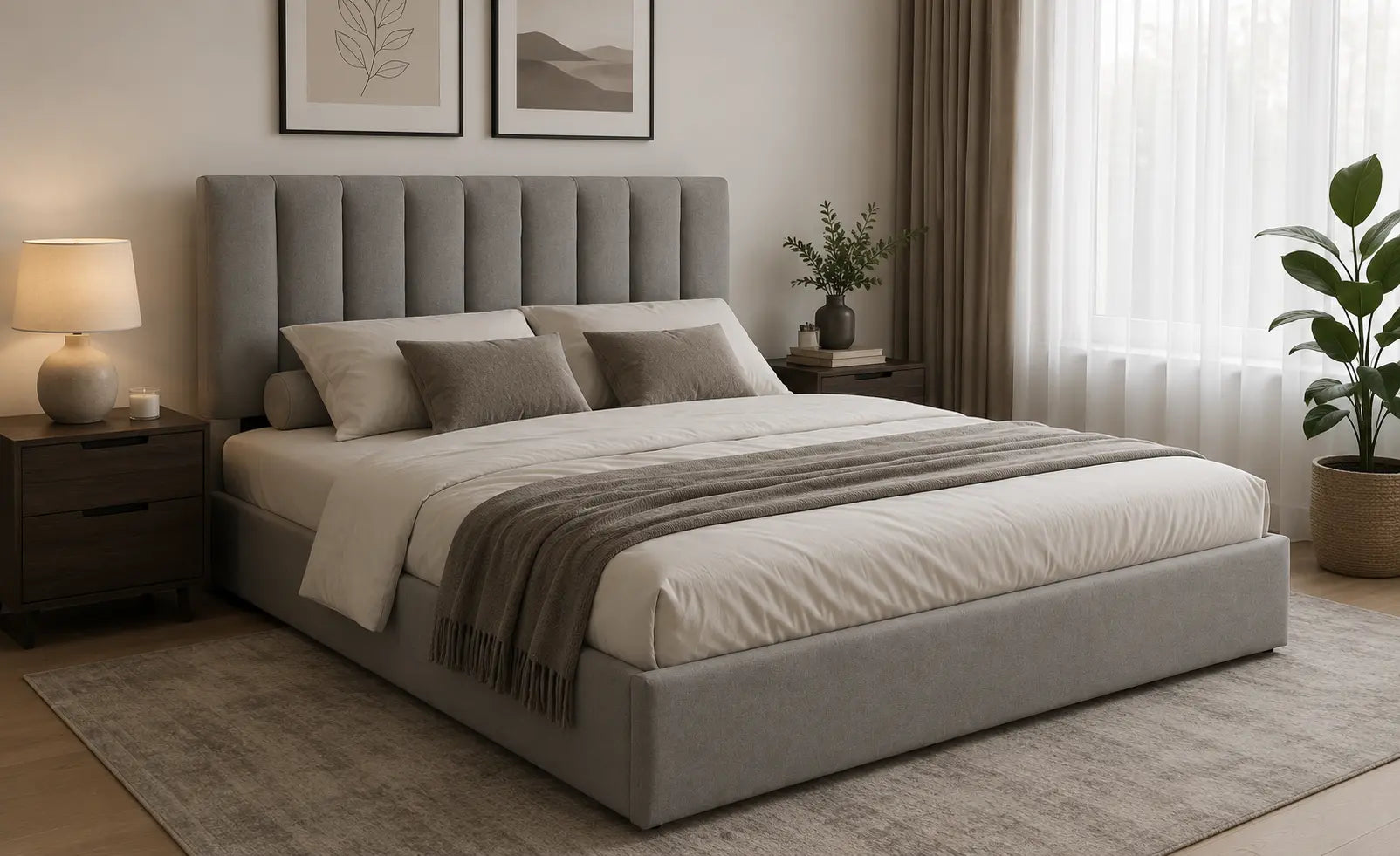S-8025 Bed 60" (Grey)