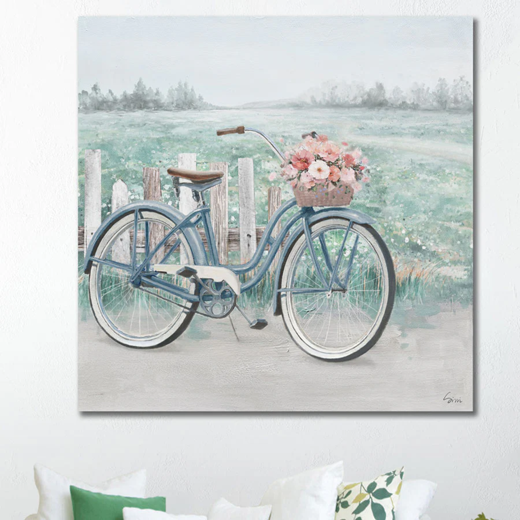 Blue Bicycle Oil Painting - Optimum Plus