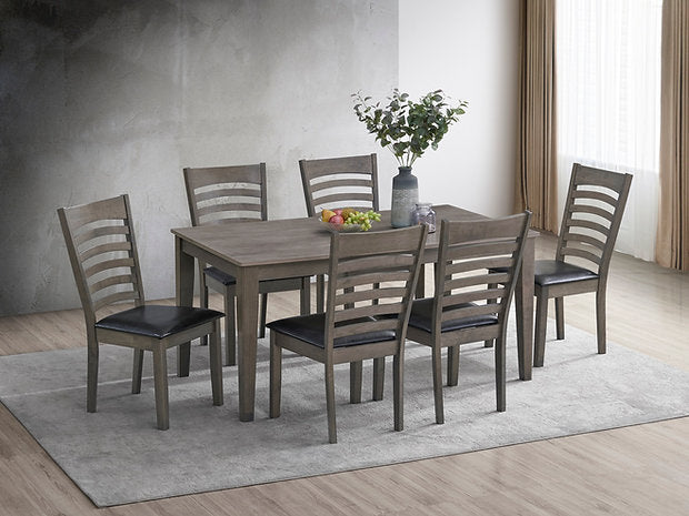 T-1080 / C-1081 Dining Set 7pcs (Grey) - Optimum Plus